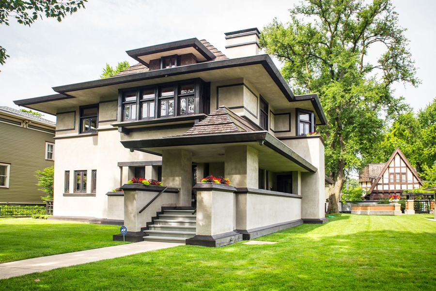 front of suburban home
